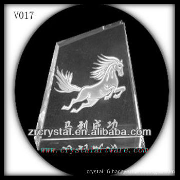 K9 Crystal Block with Sandblasting Image